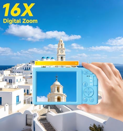 Digital Camera 4K, 44MP Autofocus Compact Digital Camera, 64GB, 2 Batteries - Image 4