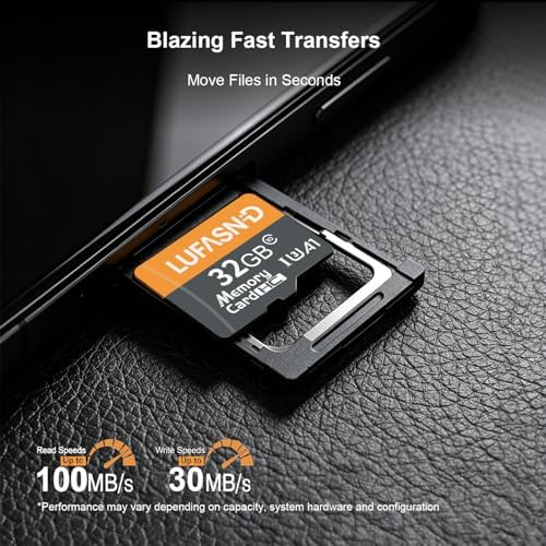 32GB Micro SD Card with Adapter, High Speed U3 C10 V30 SDXC Memory Card Up to 100MB/s, 4K Video Recording for GoPro, Smartphone, Camera, Tablet, Dash Cam - Image 2