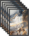 Fxojyvo 17x24 Picture Frame Set of 6 Black Engineered Wood Wall Hanging by Fxojyvo