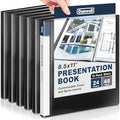 Dunwell Presentation Binder 24-Pocket, 8.5x11 Plastic Sleeves, Black by Dunwell