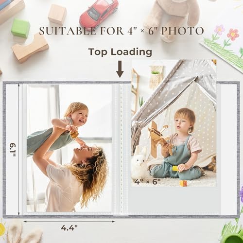 Vienrose 4x6 Mini Photo Album, 2 Pack, 52 Photos, Grey - Image 2
