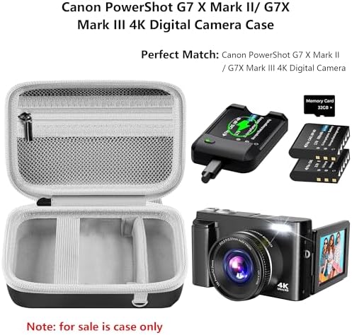 Leayjeen Vlogging Camera Case for Duluvulu/VJIANGER/Gavonde - Black - Image 2