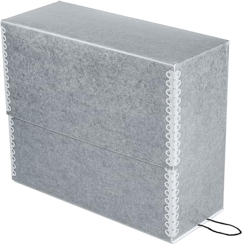 Lineco Archival Document Storage Box, 12.5" x 10.5" x 5", Gray - Image 4