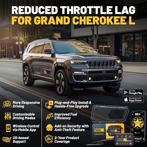 PEDAL COMMANDER for Jeep Grand Cherokee L 2021-2026 Throttle Response Controller - 36 Driving Settings, Anti-Theft, App Control, Throttle Controller Performance Parts, Grand Cherokee L Accessories - Image 2