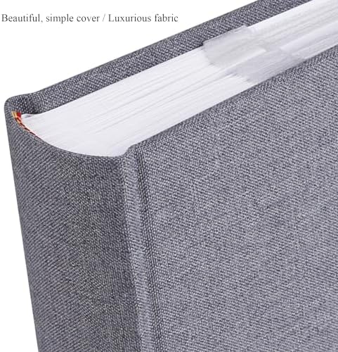 1DOT2 Photo Album with Writing Space, 100 Pages, Linen Cover, Grey - Image 3