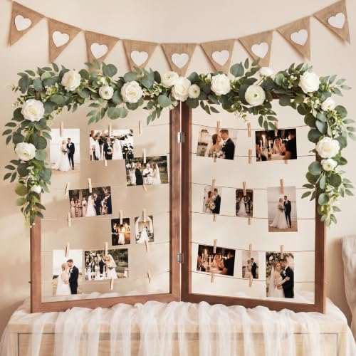 Cinnvoice 2 Panel 39.4“ x 28" Photo Display Board Picture Frame with Clip by QinYee