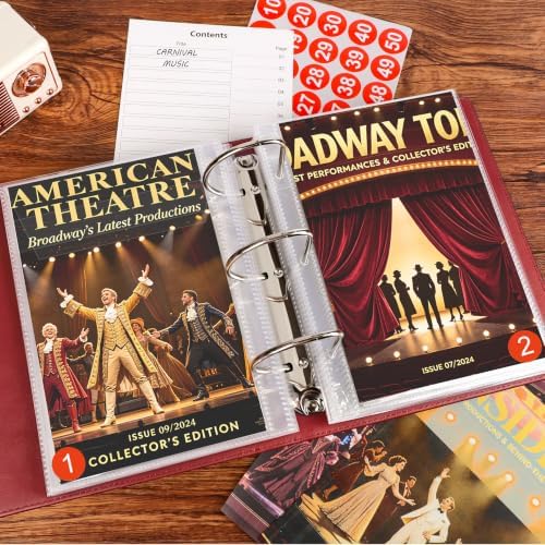 HAUTOCO Show-Bill Binder with 36 Sleeves for 8.5" x 5.5" Broadway Programs - Image 5