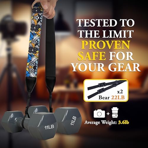 Art Tribute Custom Camera Strap Begonia Flower - Add Your Text and We Make It Especially For You Get Your Own Personalized Gift Camera Strap, No Shipping Cost! - Image 5