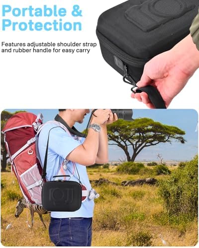 RAIACE Hard Case Compatible with Sony Alpha 7 II III IV/7R V Camera, for Nikon, for Canon, for Pentax and More. Mesh Pocket for Charger, Cables, Cards and Accessories. (case only) - Black - Image 5