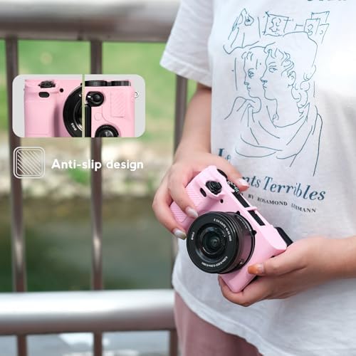 Case for Sony Alpha A6400 A6300, 2 Screen Protector, Pink - Image 3