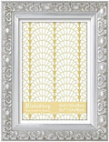 VIOLABBEY 5x7 Picture Frame Silver, Ornate Vintage Photo Frame by violabbey
