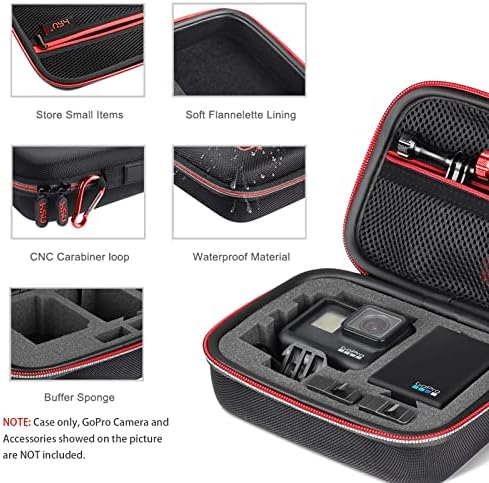 HSU Small Case for GoPro Hero 13/12/11/10/9/8/7/6/5 Black (Small Size Red) - Image 4