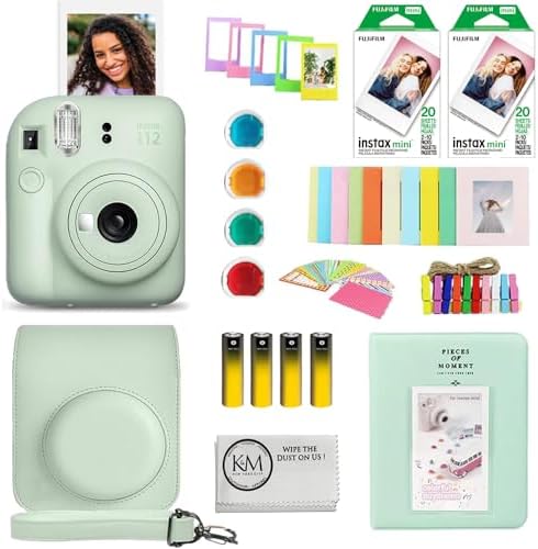 FUJIFILM INSTAX Mini 12 Instant Film Camera | Mint Green Bundle by FUJIFILM