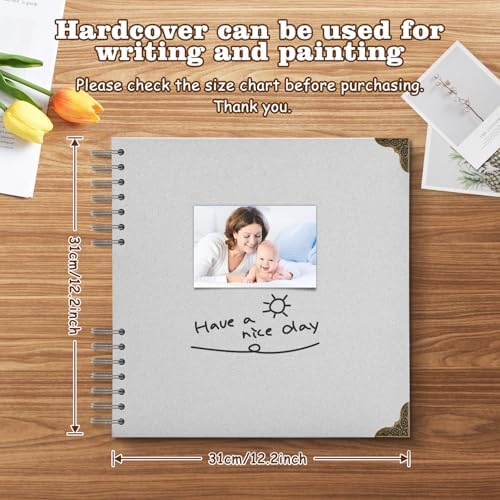 Scrapbook Album 12x12 Inch - Hardcover Kraft Paper Photo Album with 40 Pages, Memory Book for Wedding, Anniversary, Family, Christmas, Baby Shower, Ideal for Preserving Precious Moments - Image 2