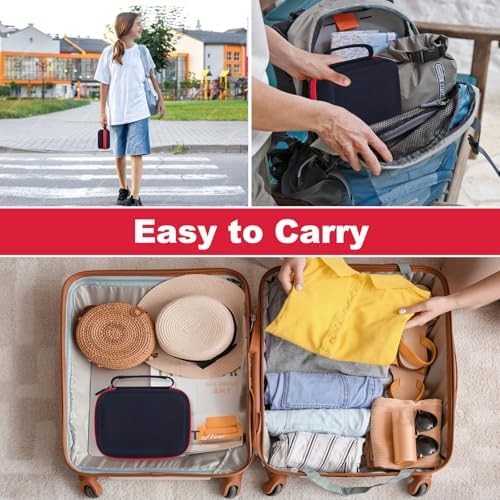 Kids Camera Case Fit for ESOXOFFORE/Dylanto/Yehtta/HiMont/Gofunly Instant Print Camera Toy,Portable Digital Camera bag Storage Holder Organizer(Case Only) - Black&Red - Image 6