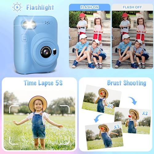 Kids Camera Instant Print, 3.0"" HD 32MP 1080P Toddler Digital Camera - Image 4
