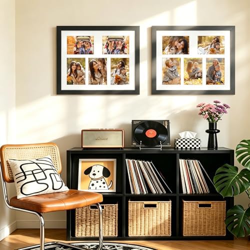 DUENPY 10.5x13 5 Opening Collage Frame For 5 3.5x5 Photos Black - Image 6