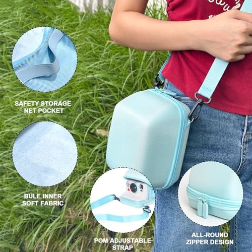 Camera Case for Polaroid Now/Now+/I-Type/Flip Instant Camera, Blue - Image 4