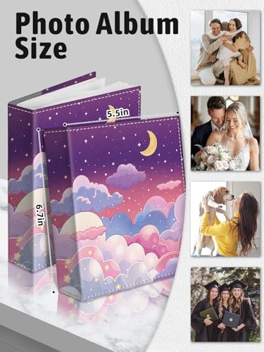 Photo Album 4x6, Small Picture Book Moon Cloud Star Sky Night - Image 6