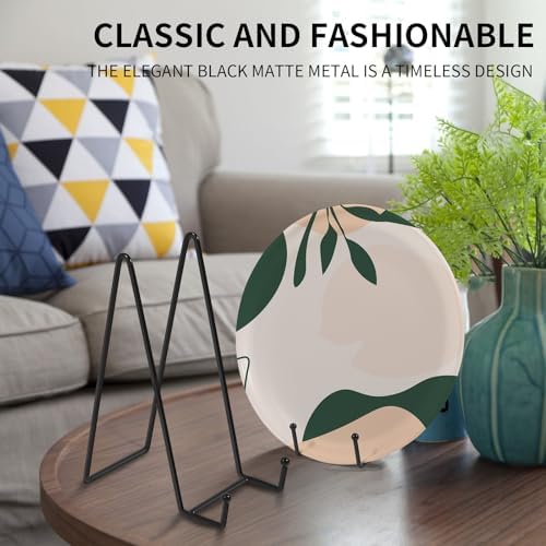 Decolore 5 Pack 10.3 Inch Black Plate Stands Picture Easels for Display Large Book Stands for Picture, Decorative Plate, Book, Frame, Tabletop Poster - Image 4
