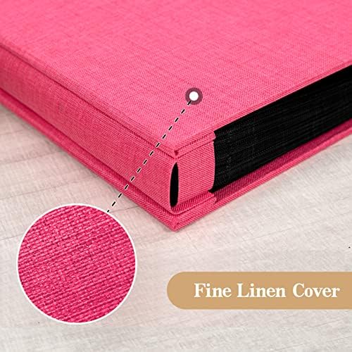 potricher Photo Album 4x6 Pictures, 1000 Pockets, Linen Cover, Rose Red - Image 6