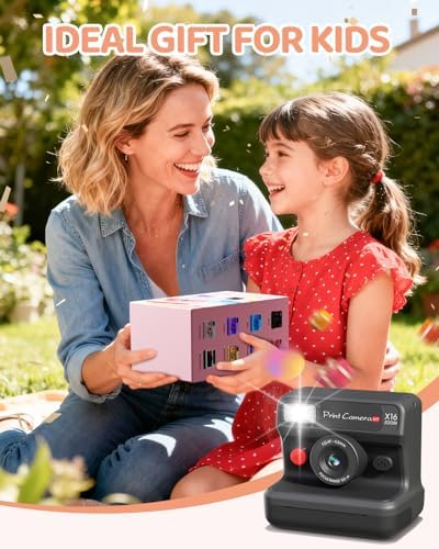 CalineGam Kids Instant Print Camera, 1080P HD Dual Lens with 32GB Card | 2.4" Screen Kids Camera with 3 Paper Rolls, 16X Zoom, Christmas Birthday Gifts for Girls and Boys Age 3-12 - Image 7