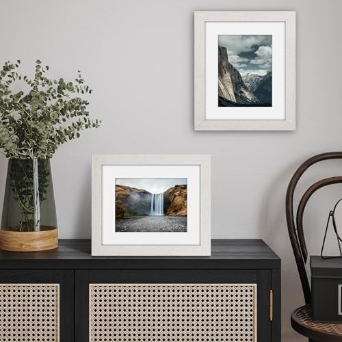 Americanflat 9x11 Picture Frame - Matted to 6x8 - Engineered Wood - White - Image 4