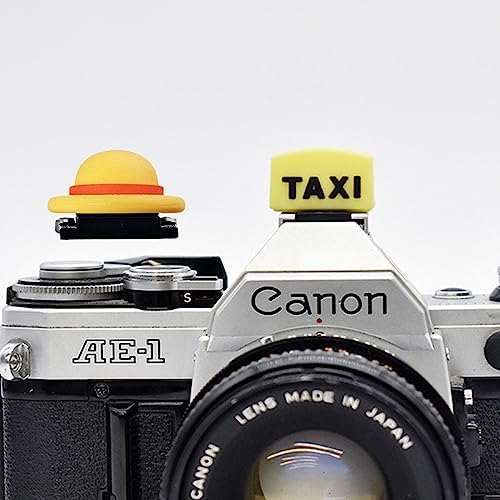 ZOSTLAND Special SLR Camera Hot Shoe Boot Cover Cap,Fashionable Dustproof Hot Shoe Protector,Compatible with Sony Fuji Canon Nikon Pentax Leical (Taix + Hat) by ZOSTLAND
