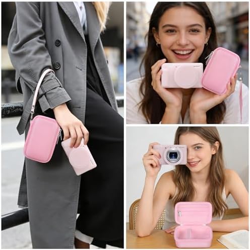 BOVKE 2-in-1 Camera Case Bundle Set for Sony ZV-1 Digital Camera, Pink - Image 7