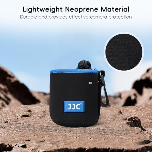 JJC Neoprene Camera Lens Pouch Case, Drawstring Bag for Lens up to 3.9x11" - Image 4