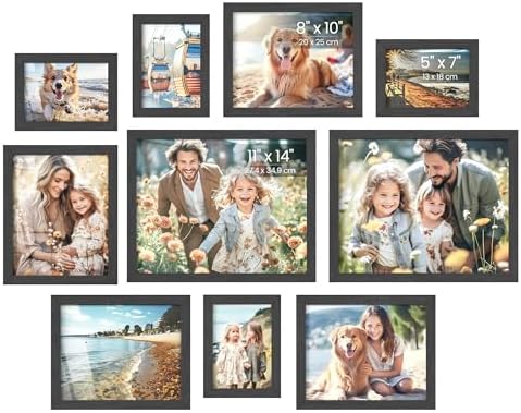 SONGMICS Collage Picture Frames, Set of 10, Glass by Unknown