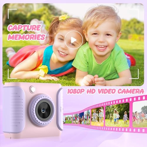 Kids Instant Print Camera,Christmas Birthday Gifts for Girls and Boys,1080P HD Video Digital Kids Camera with Print Paper&32G Card,Toddler Toy for 3-14 Years Old (Pink) - Image 5