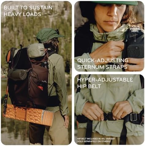 Peak Design Outdoor Backpack 45L, Cloud, Lightweight Internally-Framed Backpack, Ultra Cinch Roll-Top Design, Ideal for Hikes, Camera Carry and Travel, Versatile Backpack for Men and Women - Image 5