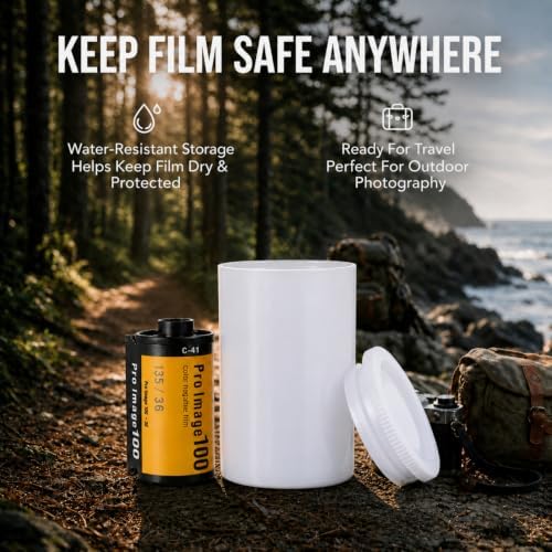 JOVITEC White 20 Pack Film Canisters with Caps, 35 mm Empty Camera Reel Storage Containers Case with Lids, Films Developing Processing Tube for Storing Films, Small Accessories - Image 6