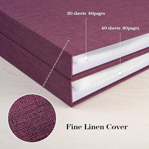 Mublalbum 12x12 Inch 3 Ring DIY Scrapbook Photo Album 80 Pages, Purple - Image 6
