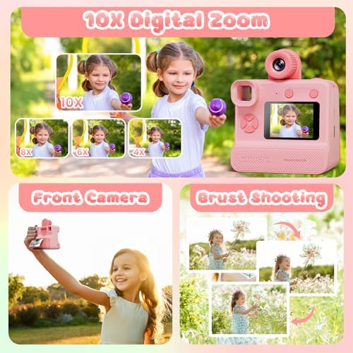 Kids Camera Instant Print, Christmas Birthday Gifts for Girl Boys Kids 3-12 - Image 3