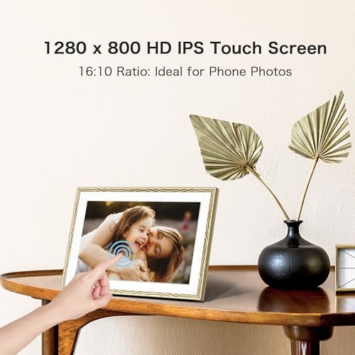 Frameo 10.1" Digital Picture Frame WiFi 32GB, Birthday Gifts for Mom, Women - Image 6