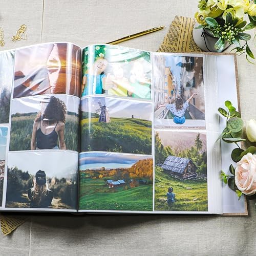 Holoary Photo Album 4x6 500 Photos 5 Pictures Per Page, 500 Pockets Picture Album, Linen Fabric Cover Big Picture Book for Photos, 4x6 Photo Albums for Family Weddings Travel Memories(Khaki) - Image 5