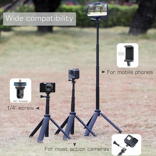 GEPULY Aluminum Waterproof Tripod Underwater Selfie Stick for Camera/Phone - Image 6