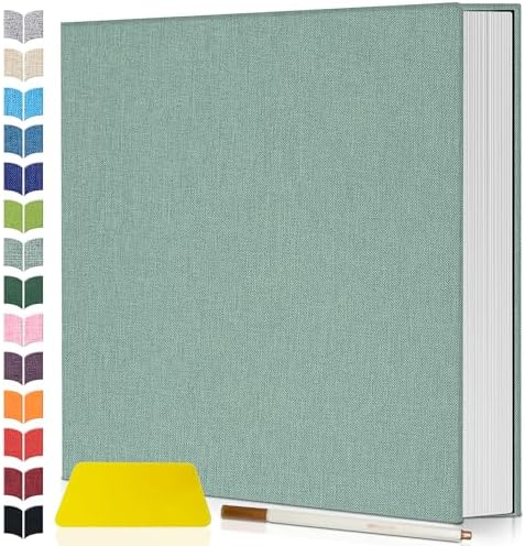 Artfeel Photo Album Self Adhesive Scrapbook,60 Pages Large Photo Book for 4x6,5x7,8x10 Pictures,DIY Album for Baby Wedding Family Travel Birthday,with Metallic Pen and Scraper by Artfeel