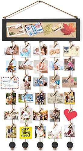 Bikoney Collage Picture Frame with Bulletin Board Photo Display - Black by Bikoney