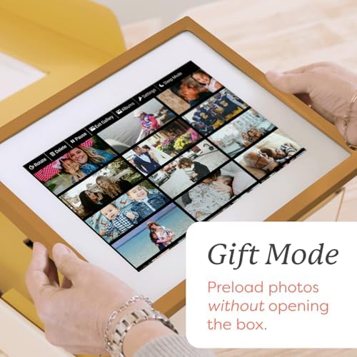 Skylight Digital Picture Frame, Load from Phone Capability, 10" Gold - Image 2