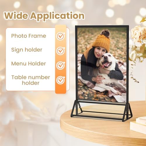 Acrylic Sign Holder 8.5X11 Double-Sided Black Picture Frames - Image 6