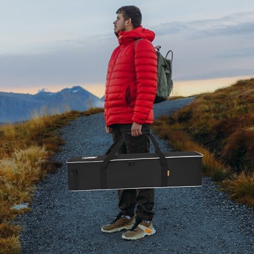 Multifunctional Tripod Bag 32 X 7 X 7 Inches / 81 X 18 X 18 cm Heavy Duty Tripod Carrying Case with Handle for Lights, Speakers, Cameras, Booms, Microphone Stands, Black - Image 7
