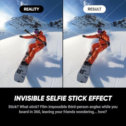 Insta360 X5 Snowboard Bundle - Waterproof 8K 360° Action Camera, Invisible Selfie Stick Effect, Leading Low Light, Rugged & Replaceable Lens, 3-Hour Battery, Clear Audio, Stabilization - Image 3