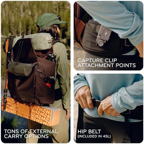 Peak Design Outdoor Backpack 45L, Kelp, Lightweight Internally-Framed Backpack, Ultra Cinch Roll-Top Design, Ideal for Hikes, Camera Carry and Travel, Versatile Backpack for Men and Women - Image 3