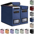 BALEINE File Organizer Box with Lid, Collapsible Hanging File Storage Box by BALEINE