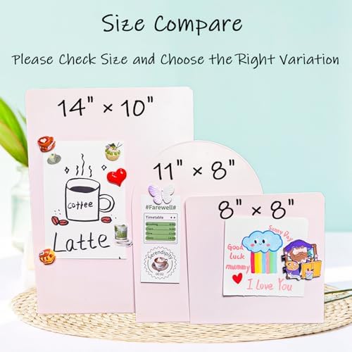 2 Pack Metal Pink Magnet Display Board, 14" × 10" Anti-Slip Magnetic Bulletin Board Tabletop Memo Craft Photo Display Stand Small Business Supplies for Home Office Vendor Booth Events Store - Image 6