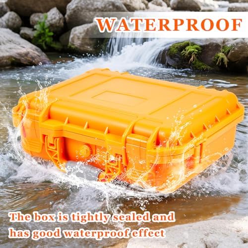 Relaxweex 22.4 x 16.1 x 10.2 Inch Hard Case, Grid Shell, Orange - Image 6