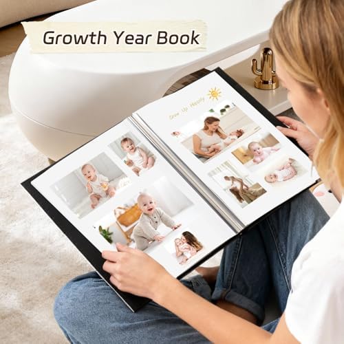 RECUTMS Self Adhesive Photo Album, Large PU Leather Cover, DIY Scrapbook - Image 5